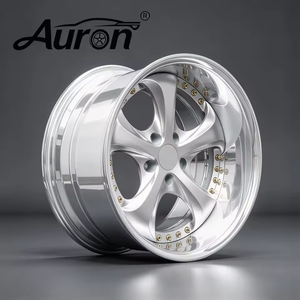 ล้อแม็กซ์อะลูมิเนียมอัลลอย Auron ขนาด 5.5x17 สีทอง ลายหลายก้าน แบบสองชิ้น สำหรับรถยนต์นั่งส่วนบุคคล ปรับปรุงใหม่ ขายส่ง - Product Image 3