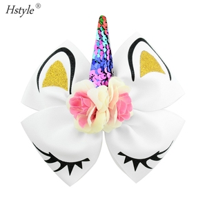 Accessoires de fête, grandes barrettes à cheveux en sequins scintillants, nœuds licorne, pinces à cheveux pour bébés filles, tout-petits, enfants, cadeaux de fête - Product Image 4
