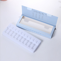 Boîte en papier kraft personnalisée pour produits cosmétiques pour les lèvres, acide hyaluronique, 2 ml, avec gaufrage et laminage mat