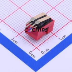 DA-02RP DIP Switch Through hole Component (THT) Switch Flat Toggle, Raised Type Single Pole Single Throw 2 PC Pin - Product Image 2