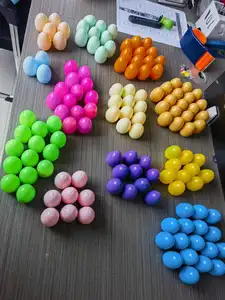 Stocks Easter 2024 Toys Gifts Decoration Colorful Giant Large 6x4.5cm Smooth Empty Fillable Blank Plastic Easter Eggs