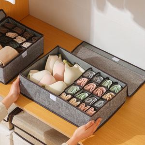 Boîte de rangement multifonctionnelle pour vêtements, de haute qualité, pliable, pour sous-vêtements et chaussettes, avec couvercle - Product Image 1
