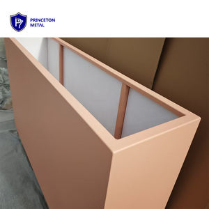 屋外装飾 カスタムメイド 大型 長方形 ガーデン フラワーボックス ポット スクリーン コンクリートブロック壁 アルミプランター - Product Image 6