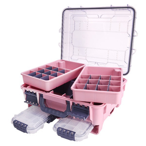 Boîte de rangement portable pour matériel de pêche, multi-couches, réglable, étanche, organiseur de rangement, étui à outils portable, boîte de rangement pour leurres en ABS et PP - Product Image 4