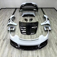 Kit carrosserie Homies Carrera Techart Style en fibre de carbone, comprenant lèvre avant, jupes latérales, diffuseur arrière et spoiler arrière pour Porsche 911 992