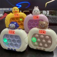 Poussoir rapide s'allume Console de jeu à bulles portable jouet Pop Fidget électronique pousser pousser doigt jeu éducatif