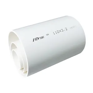 Extrémité de cloche de tube en plastique extrudé Astm de diamètre 63-75-100mm 90mm 800mm fendue 4 tuyaux d'eau d'égout en PVC pour système de tuyauterie industriel