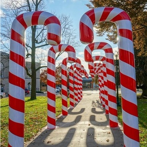 Muleta navideña <span class=keywords><strong>de</strong></span> fibra <span class=keywords><strong>de</strong></span> vidrio, bastón <span class=keywords><strong>de</strong></span> <span class=keywords><strong>caramelo</strong></span> grande, decoración, piruleta gigante, gran oferta - Product Image 6