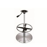 WEKIS Date Populaire En Acier Inoxydable Unique Barre Métallique Hauteur Verre Rond Plateau En Verre Hauteur Réglable Bases De Table pour Plateau En Verre