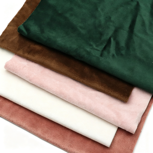 Warm Touch Knit 100 Cotton <b>Velvet</b> Fabric Premium Italian Style Bedroom Interior Cushion Upholstery - Product Image 1