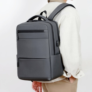 <b>Laptop</b> <b>Backpack</b> 15 Inches Water Repellent With Usb Charging Port Business Travel Use Khaki Color - Product Image 2