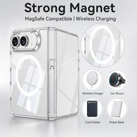 Étui pliable pour iPhone Duo Fold avec protection d'écran en verre, couvercle de charnière, béquille extensible, compatible avec la charge sans fil, OEM