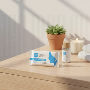 Lingettes démaquillantes douces parfumées TTO Clinic, 24 pièces, formule à l'huile d'arbre à thé, à l'aloe vera et à la centella, soulagement de la blépharite, soin de la peau contre le demodex - Product Image 3