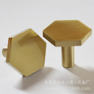 Furniture Handle Octagonal Brass Cabinet <b>Knob</b> 30x34x30 Minimalist Design Durable For Furniture Decoration - Product Image 5