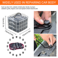 Kit de 800 clips de fixation pour carrosserie de voiture, ensemble universel de clips de fixation pour pare-chocs, attaches à pression pour panneau de porte de voiture, garde-boue et capot moteur