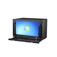 Estación de Trabajo Industrial Todo en Uno con Teclado Integrado, Pantalla IPS de 17.3 Pulgadas, CPU Serie I7, Servidor de Red 7U con Teclado y Ratón