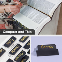 Onglets bibliques holiques en feuille d'or personnalisés autocollants d'index laminés onglets de livre de Bible en espagnol Bible en feuille avec onglets