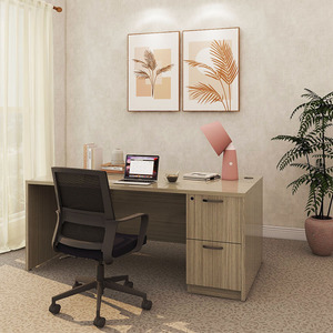 Bureau d'ordinateur pour le travail, table de bureau à domicile avec tiroirs, armoire de rangement, ensembles de meubles - Product Image 1