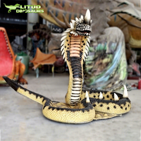 Serpent dragon animatronique d'intérieur grandeur nature pour décorations de parc pour centres commerciaux parcs d'aventure parcs de trampoline