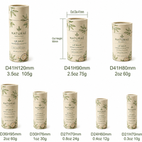 Emballages de bâtonnets de déodorant solides naturels de haute qualité, écologiques, en carton, tube en papier kraft à poussoir pour baume à lèvres