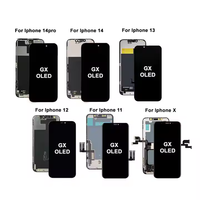 Layar OLED GX untuk iPhone X XR XS MAX 11 Pro 12 Mini 13 Pro Max 14 Plus Perbaikan LCD Ponsel Layar LCD Ponsel