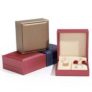 Custom Jewelry Box Top Quality Luxury PU Leather Forte Thin Jewelry Arrangement <b>Boxes</b> Ring Pendant <b>Earring</b> <b>Gift</b> Case - Product Image 2