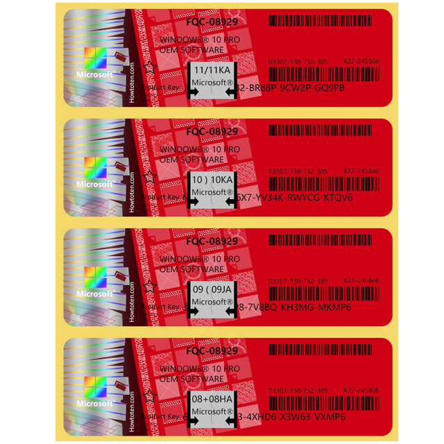 Windows 10 Pro Key Sticker Genuine License Global 100% Online Activation Free Shipping