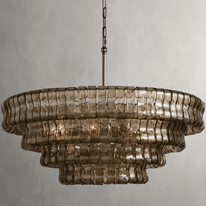 Lámpara Colgante Moderna Nórdica para Comedor con Techo a Dos Aguas, Lámpara de Techo para Hotel, Cristal Transparente Texturizado Ahumado, Lámpara Colgante para Isla de Cocina - Product Image 4