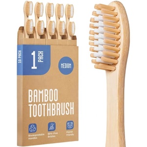 <span class=keywords><strong>Brosse</strong></span> à Dents en Bambou Écologique – Soies Moyennes Sans BPA en Bois Naturel pour Adultes - Product Image 1