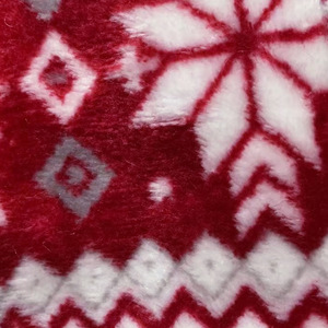 Tissu de <span class=keywords><strong>robe</strong></span> imprimé en flanelle double face pour enfants Style de Noël Flocon de neige Faon Carré Tricoté Polyester Coton Stock - Product Image 6