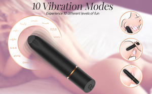 10 kecepatan yang paling kuat peluru Vibrator 2024 baru kustom Mini peluru hitam Vibrator murah mainan seks untuk wanita G Spot - Product Image 4