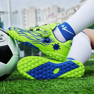 Chaussures de football pour garçons, tige synthétique, doublure en mesh, semelle extérieure en caoutchouc, semelle intermédiaire en EVA, pour entraînement printanier et matchs. - Product Image 3