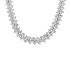 Collar Cubano con Incrustaciones de Diamantes de 16mm Estilo Hip-Hop y Brazalete de Cobre para Hombre, Joyería Exquisita, Venta al Por Mayor - Product Image 6