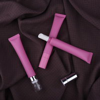 Tube cosmétique vide personnalisable à presser, tube de crème pour les yeux givré, tube de brillant à lèvres 10 ml, applicateur en silicone, emballage de baume à lèvres, tubes en plastique