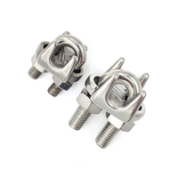 Pince de câble métallique forgée en acier inoxydable DIN 741 pince de câble métallique à boulon en U pinces de câble métallique pour connexions d'extrémité de câble