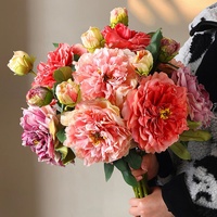 Base européenne préservée pivoine occidentale Simulation fleur centres de table de mariage et décorations de table
