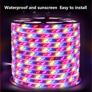 Striscia <span class=keywords><strong>LED</strong></span> ad Alta Tensione per Esterni, Luce al <span class=keywords><strong>Neon</strong></span> Flessibile Cambiacolore per Atmosfera Festiva - Product Image 1