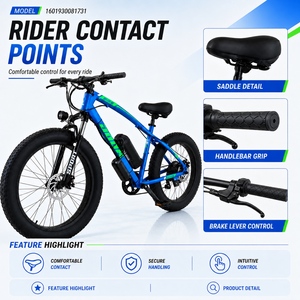 Bicicleta <span class=keywords><strong>DOOK</strong></span> al por mayor del fabricante, con batería de litio, 26 pulgadas, para nieve, para adultos, con neumáticos gruesos, para playa, todoterreno, con amortiguación, de aluminio. - Product Image 4