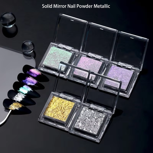 Aurora Solid Mirror Nail Powder Metálico Colorido Polvo Metal <span class=keywords><strong>Efecto</strong></span> Nail Glitter UV Gel Polish Chrome Powder Nail - Product Image 6