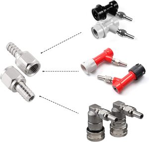 Barbe à écrou pivotant pour tuyau Homebrew, 1/4 ''Barb & 5/16'' Barb, raccords à déconnexion rapide MFL en acier inoxydable pour système de brassage - Product Image 3