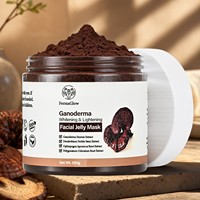 Masque facial en gelée cristalline en poudre, à base de Ganoderma, thé vert, camomille, biologique, hydro-peeling, pour usage SPA, 200g, marque privée