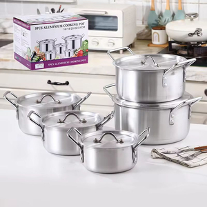 Offre Spéciale – Batterie de Cuisine Complète en Alliage d'Aluminium pour la Maison – 5 Pièces (<span class=keywords><strong>16cm</strong></span>, 18cm, 20cm, 22cm, 24cm) – Ensemble de Casseroles et Ustensiles de Cuisine - Product Image 6