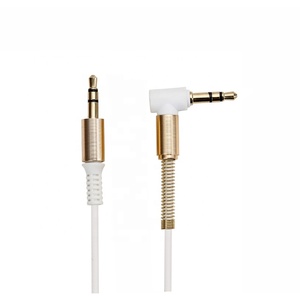 WISTAR <span class=keywords><strong>cable</strong></span> <span class=keywords><strong>jack</strong></span> <span class=keywords><strong>macho</strong></span> personalizado de 3,5mm, <span class=keywords><strong>cable</strong></span> auxiliar de fideos, <span class=keywords><strong>cable</strong></span> de audio auxiliar redondo con tapones de concha de metal y resorte de metal - Product Image 6