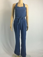 Combinaison sans manches pour femmes, nouvelle collection Aliexpress, combinaison en jean bleu pour femmes