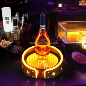 Aksesori klub dudukan Display LED logam rak Tampilan botol anggur Glorifier botol layanan Presenter