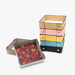 CAJTS Plateau <span class=keywords><strong>de</strong></span> rangement multifonction pliable en cuir PU moderne, vierge pour sublimation, organisateur <span class=keywords><strong>de</strong></span> bureau portable pour bureau/salon - Product Image 1