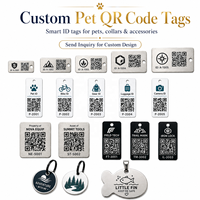 Etiquetas Metálicas en Blanco para Grabado Láser, Etiquetas Personalizadas con Código QR, Etiquetas Metálicas para Perros con Diseños Únicos de Marcado Láser