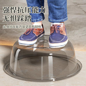 Bassine en plastique épaissi, ronde, grande taille, durable, pour la lessive domestique, les bains de pieds et l'utilisation pour bébés - Product Image 1