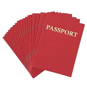 Digital disesuaikan kulit paspor palsu ukuran Booklet sampul kertas cetak kotak karton OEM cetak Offset brosur ukuran khusus