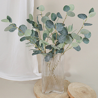 Daun Eucalyptus Berbiji 4 Cabang Warna Musim Gugur Berkualitas Tinggi dengan Batang Berbiji untuk Dekorasi Pernikahan, Centerpiece, dan Dekorasi Rumah